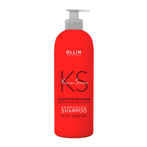 OLLIN Keratine System Preparing Shampoo - Подготавливающий шампунь с кератином