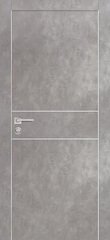 Дверь PX-15 AL кромка с 2-х ст. / Цвет Серый бетон / Двери PROFILO PORTE