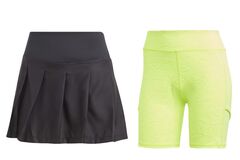 Юбка теннисная Adidas Pleat Skirt Pro - black/neon yellow