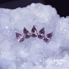 5K Pear Amethyst CZ
