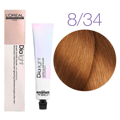 L'Oreal Professionnel Dia light 8.34 (Светлый блондин золотисто-медный) - Краска для волос