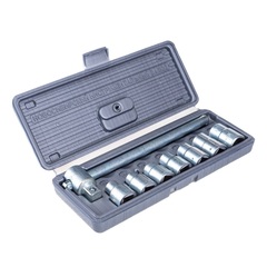 НИЗ Шоферский инструмент №1, 8 предм., 1/2?, набор торцовых головок в пластиковом кейсе (2761-10)