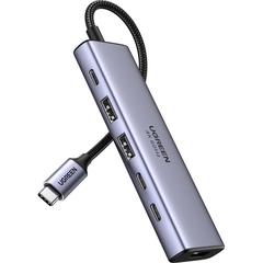 USB-хаб UGREEN CM511 (35999) USB-C to HDMI 2*USB-A 3.2+2*USB 3.2 C+PD серый