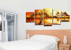 Модульная картина "Золотой рассвет"