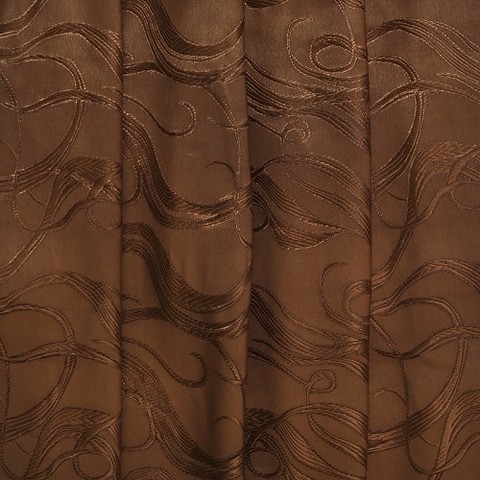 Портьерная ткань 150 см Дебют цвет коричневый