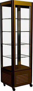 Шкаф кондитерский POLUS D4 VM 400-1 (R400C Сarboma Люкс) (0109-0102 (коричнево-золотой))