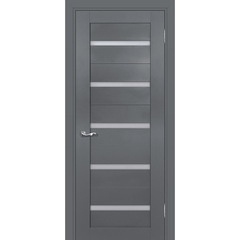 Купить Межкомнатная дверь экошпон Profilo Porte PSC-7 графит остеклённая