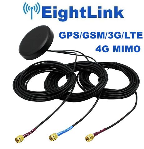 Антенна комбинированная в авто EightLink VLG046  GSM/GPS/LTE MIMO 28db/3db винтовое крепление (Врезная) SMA