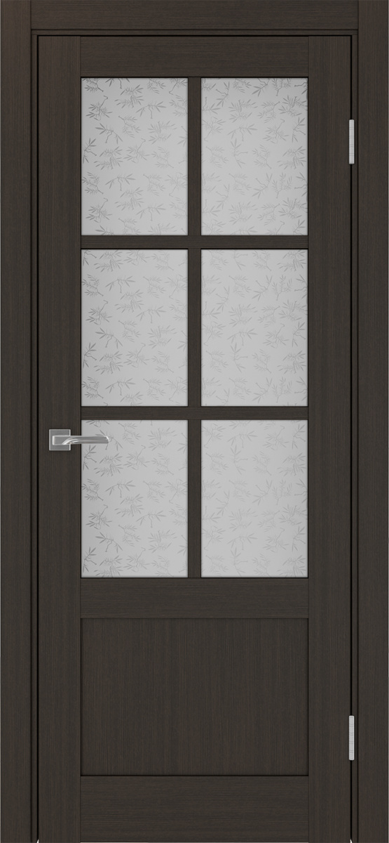 Дверь межкомнатная Оптима Порте Турин 541ПФ.2221, цвет венге, экошпон, стекло Дали