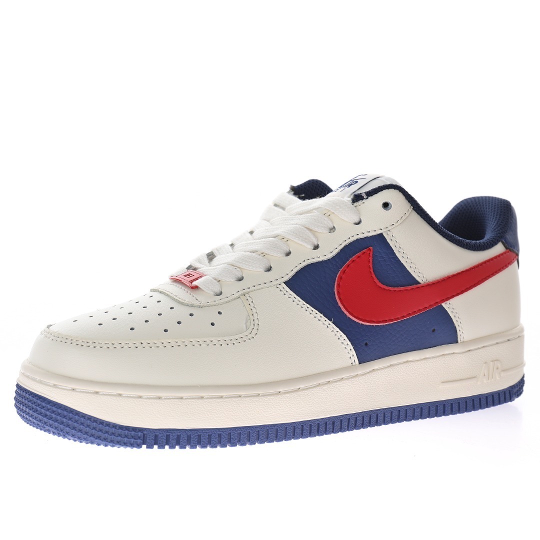 red white and navy blue air force ones