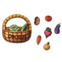 Развивающая мини-игра из фетра Овощи, Smile Decor, арт. Ф710