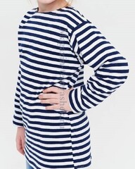 Купить детскую тельняшку - Магазин тельняшек.ру 8-800-700-93-18Тельняшка детская с начесом (темно-синяя полоса) в Магазине тельняшек