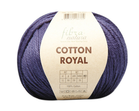 Пряжа Fibra Natura Cotton Royal 722 синий (уп. 5 мотков)