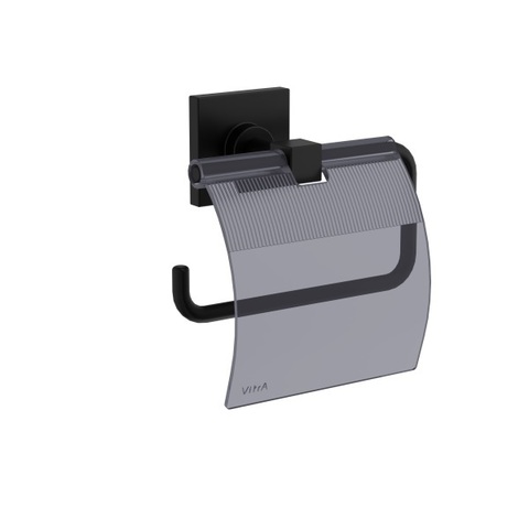 VitrA A4480436 Root Держатель для туалетной бумаги с крышкой, черный матовый