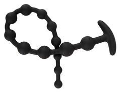 Черные анальные бусы Anal beads - 50 см. - 