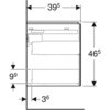 Шкафчик для раковины Geberit ONE, с двумя выдвижными ящиками: B=104.5см, H=46.5см, T=39.5см, Белый / Высокоглянцевое покрытие