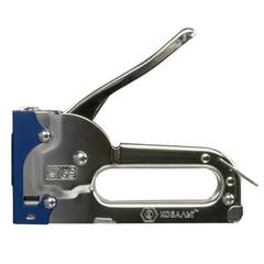 Степлер механический КОБАЛЬТ скобы 4-14мм (тип 53), верхний рег.удара, стальной корп., прорезиненная рук-ка (918-351)