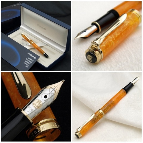 Ручка перьевая Pelikan Souverän® M320, Orange GT  (943068)