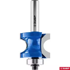 ЗУБР 28.6 x 19 мм, радиус 6.3 мм, фреза полустержневая с подшипником, Профессионал (28722-28.6)