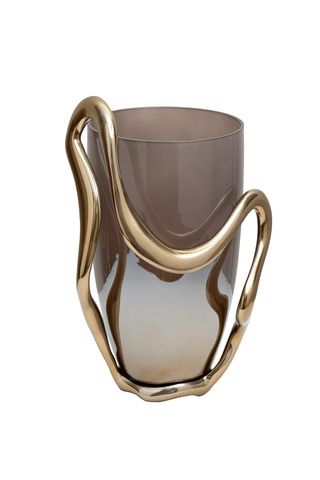 Ваза декоративная 31х17х18см Garda Decor Flow с золотым декором