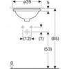 Geberit VariForm 39 500.744.01.2 Раковина с установкой под столешницу круглой формы, D1=33 см, без отв. под смеситель, с отв. перелива