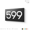 Номер на дверь 599, табличка на дверь для офиса, квартиры, кабинета, аудитории, склада, черная 120х70 мм, Айдентика Технолоджи