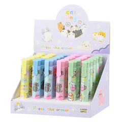 
          Ластик Basir, выдвижной автоматический, серия "Кошки", цветной корпус с рисунком котиками