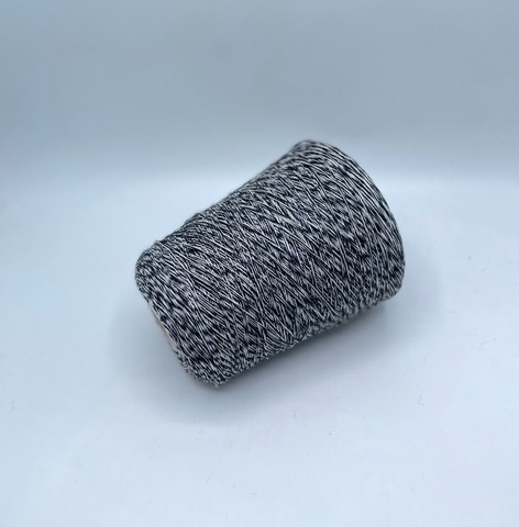 Бобинная пряжа (пр.Италия),750м/100гр, 100% Шерсть, цвет-Черно-белое мулине. арт-34466