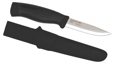 Нож Morakniv Companion стальной разделочный, лезвие: 103 mm, прямая заточка, черный (12141)