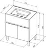 Aquanet 303901 Компл.2 - Тумба Алвита new 70 напольная 1 ящ., 2 дв. цв.белый матовый (303901)