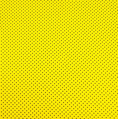 Ткань плательная Кашибо черный горох на желтом, d 0,4 см