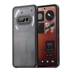 Защитный чехол с черными рамками для Nothing Phone 3a, задняя крышка тонированная прозрачная