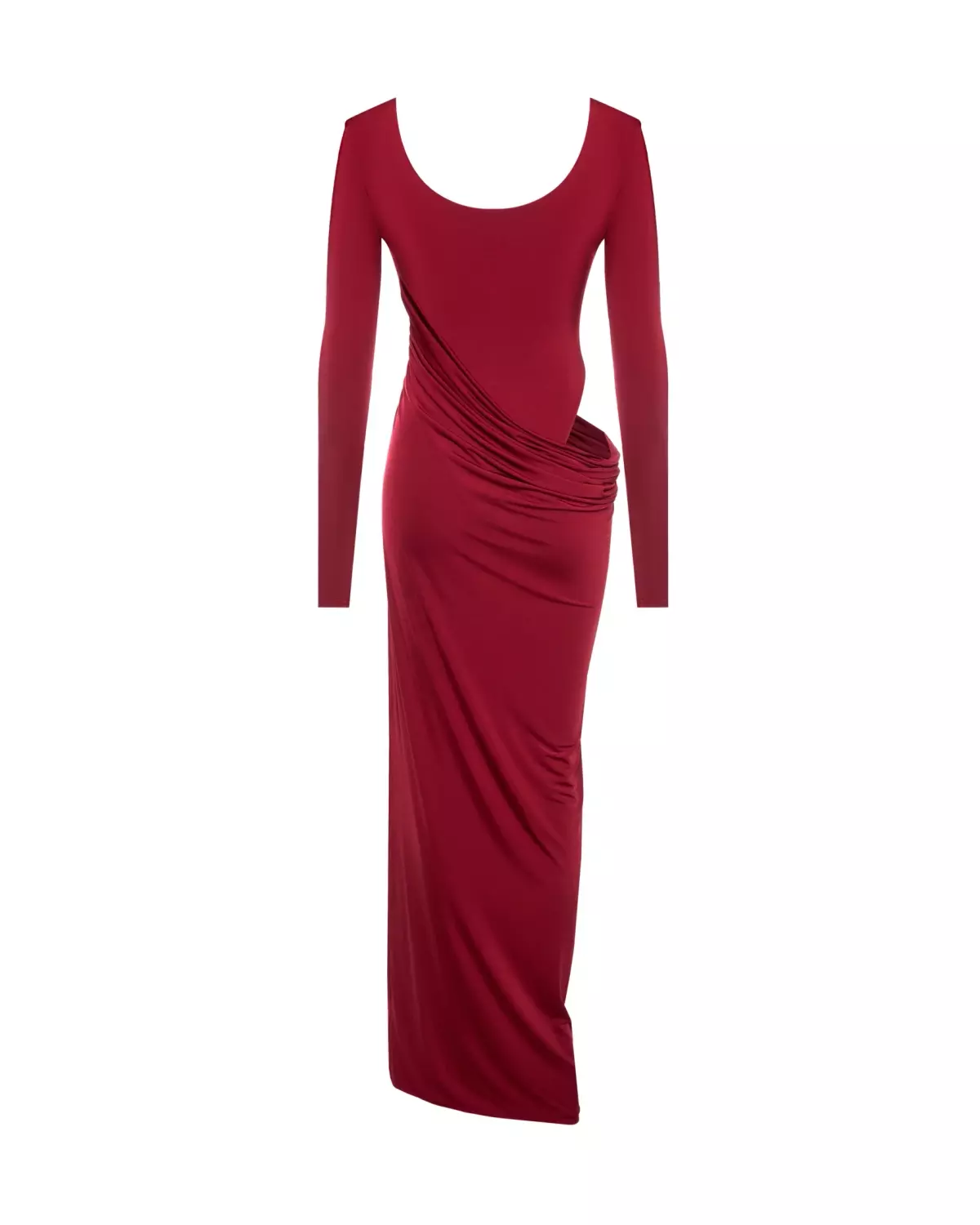 Платье Wave sleeve, Бордовый