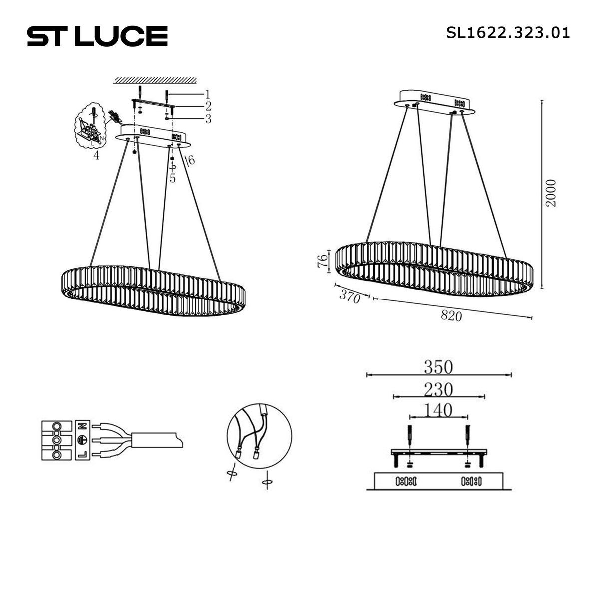 Подвесной светодиодный светильник ST Luce Tivoli SL1622.323.01