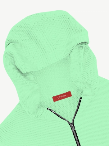 Толстовка на замке из мягкой шерсти