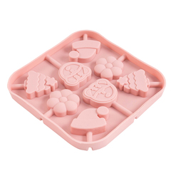 Форма силиконовая "Новогодние мишки" 13,5*13,5 см, 8 ячеек