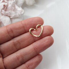 Подвеска (коннектор) Сердце 18*16 мм, позолота, П122