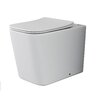 Ceramica Nova Cubic CN1809 Напольный пристенный унитаз-соло с ультра тонким сидением с функцией плавного закрытия, цвет: белый