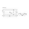 Ceramica Nova Grace CN7019MBWX Раковина накладная без отверстия под смеситель, 91x45.7