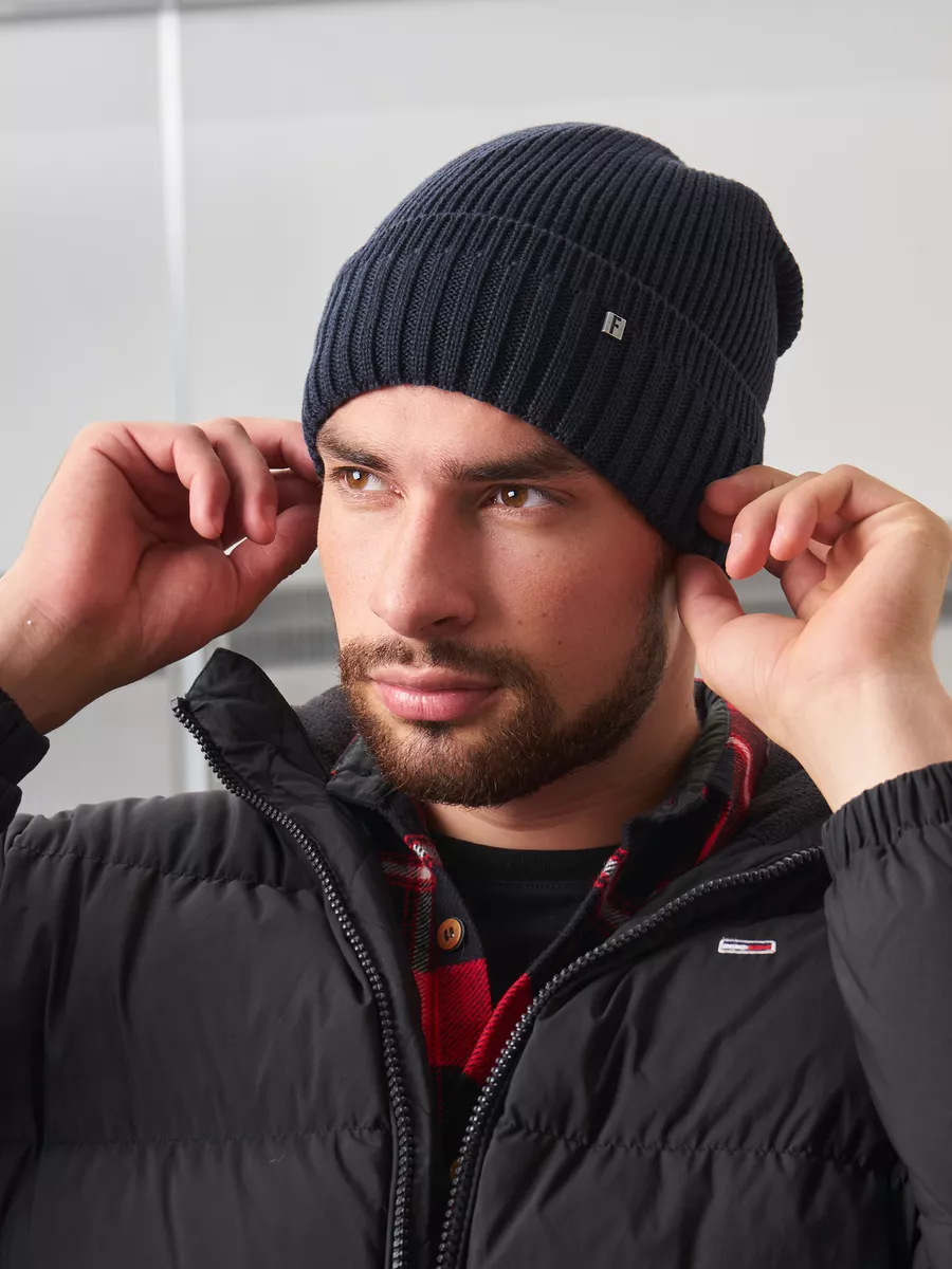 Шапка бини зимняя весенняя с флисом