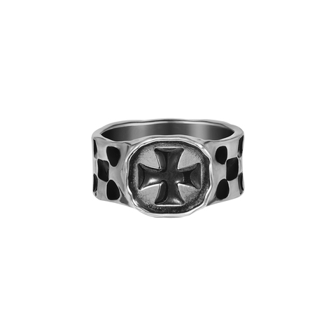 SYMPTOM Кольцо Order and Chaos Cross (рутений)