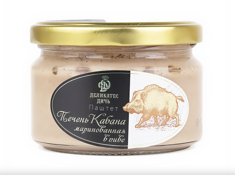 Паштет из печени кабана маринованный в пиве 200г ст/б
