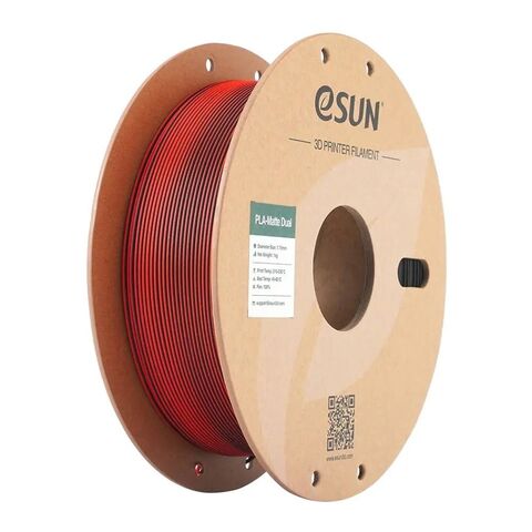 Пластик для 3D-печати eSUN PLA-Matte Dual, 1,75 мм, 1 кг, красный/чёрный, PLA-MTD175B-BR1P1