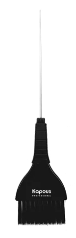 2437 Кисть прямая с металлическим хвостом для окрашивания 252x58 мм,черная (Kapous)