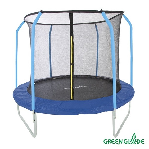 Батут Green Glade с сеткой 10-футовый, 3 ножки, 6 стоек, 305х246см