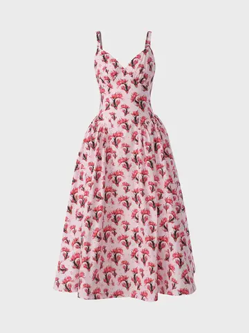 Платье миди с авторским принтом DAN MARALEX