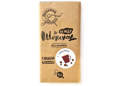 Шоколад на меду "Капучино" Поздний Завтрак, 90г