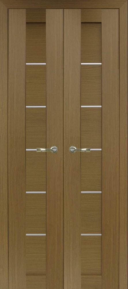 Дверь межкомнатная Оптима Порте Турин 501.1 АПП молдинг SC (двустворчатая), цвет орех, экошпон, глухая
