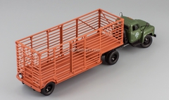 GAZ-52-06 semitrailer for carriage of packagings agricultural khaki DIP 1:43