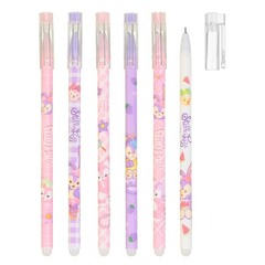 
          Ручка гелевая, пиши-стирай, Basir, синие чернила, серия "Зайчик ", цветной корпус, 12 шт